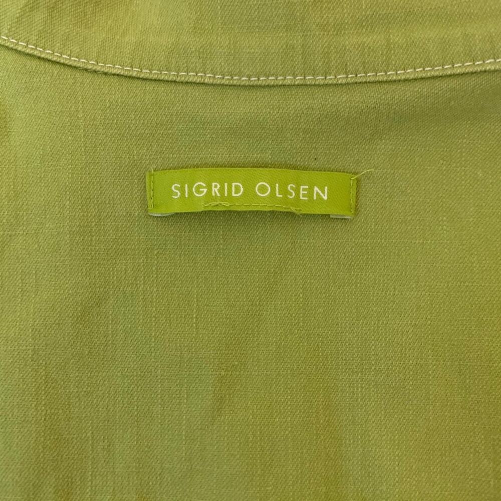 Sigrid Olsen Oversized Boxy Lime Green Statement Jacket Women's XXL Utility Chic - Picture 5 of 9